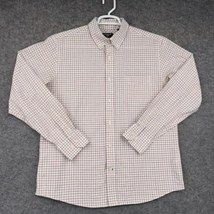 Dockers Hemd Herren Large weiß rot blau kariert Button Down Langarm Freizeit - Bild 1 von 11