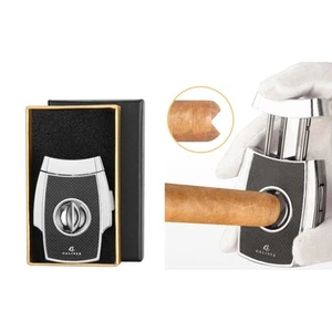 Galiner Luxus Zigarrenschneider Vcut Edelstahl scharfe Schere Tasche Geschenkbox - Bild 1 von 7