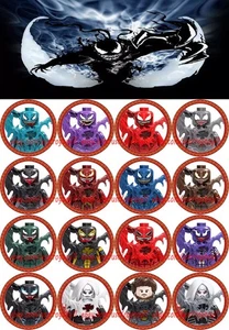 16PCS Anti-hero Venom Symbiote Agony Misery Sleeper 4cm Plastic Figure DIY Toy - Picture 1 of 2
