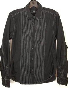 Tripp NYC Herren Button Down Hemd Gr. S Baumwollnähte schwarz Party Gothic - Bild 1 von 9