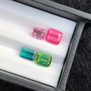 6,50 Karat natürlicher Turmalin Paket | Rosa Rubellit, grüner & blauer Turmalin - Bild 1 von 11