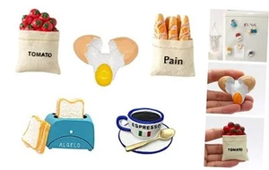5 PCS Cute Food Shaped Fridge Magnets Set, 3D Resin Broken Egg Bread Tomato - Picture 1 of 7