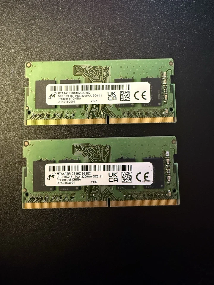 Micron 1RX16 Laptop DDR4 RAM 8GBx2 3200 MHz - Image 1 of 1