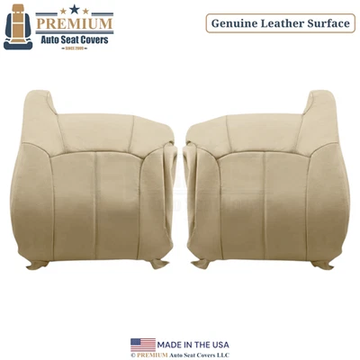 Cubiertas de asiento delanteras neutras de cuero genuino para Chevrolet Tahoe 2000-2002 Foto 1 de 4