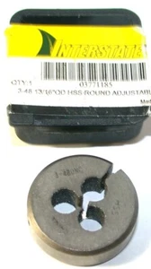 Jusqu'à 5 nouvelles matrices filaires réglables Interstate 3-48 UNC HSS 13/16" OD 03771185 - Photo 1/1