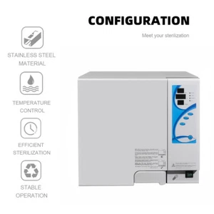 Esterilizador de acero inoxidable a vapor de laboratorio 18L y función seca clase N EE. UU. - Imagen 1 de 18