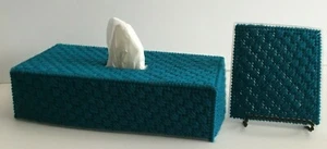 NEU Tissue Box Abdeckung Handarbeit Nadelspitze - BONUS Becher Teppich - Made in USA! - Bild 1 von 6