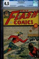 Flash Comics Vol 1 10 CGC 4.5 (VG+) Small Amount of Dried Glue on Spine DC (1940