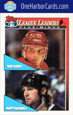 1991-92 Topps #322 Theo Fleury / Marty McSorley - Image 1 of 2