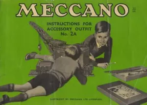 MECCANO INSTRUCTIONS FOR ACCESSORY KIT 2A - RARE ORIGINAL- C1950 REF 3083V - Picture 1 of 2