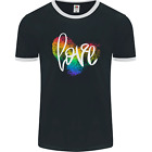 Lgbt Love Gay Pride Day Awareness Mens Ringer T-Shirt Fotl