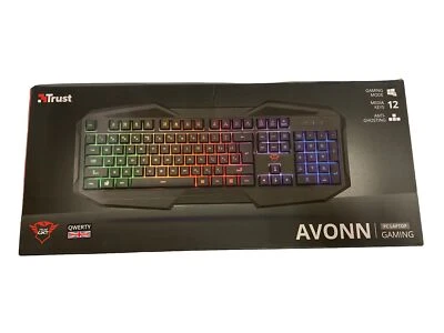 Trust GXT 830-RW Avonn Rainbow Wave Wired Gaming Keyboard - UK QWERTY ~ NEW - Image 1 of 2