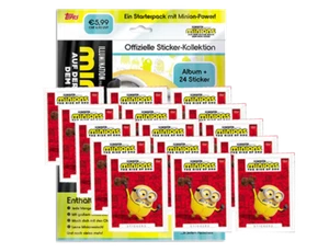 Pegatina Topps Minions 2022 búsqueda del mini jefe - 1 paquete inicial + 15 bolsas - Imagen 1 de 1