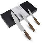Ferraux Professional 3er Messerset Edelstahl Kochmesser 20 cm (Japanisch) -