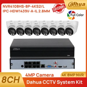 Dahua 8ch 8POE CCTV System 4MP Smart Dual Light Mic IP Camera Full Color+IR Lot - Picture 1 of 24
