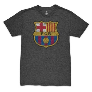 FC BARCELONA Color Badge Premium Vintage Triblend T-Shirt - Black - 1863FC - Picture 1 of 1