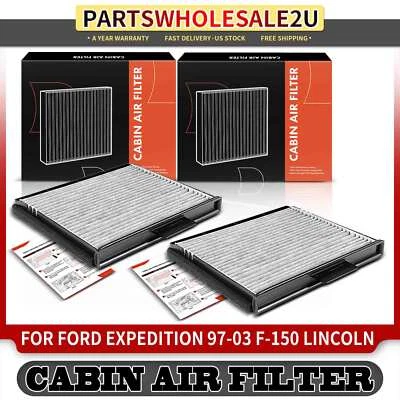 2Pcs Activated Carbon Cabin Air Filter for Ford F-150 1997-2004 F-250 1997-1999 - Image 1 of 4