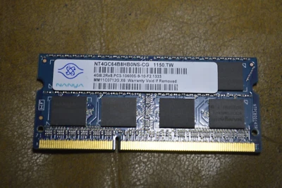 4GB Nanya DDR3 SDRAM 2RX8 PC3-10600S-09-10-F2 1333 - Image 1 of 2