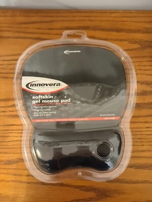 Innovera 51450 Nonskid Base 8-1/4" x 9-5/8" Gel Mouse Pad w/ Wrist Rest - BLKNew - Image 1 of 4