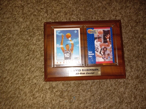 San Antonio Spurs David Robinson Basketball Card Plaque Cover