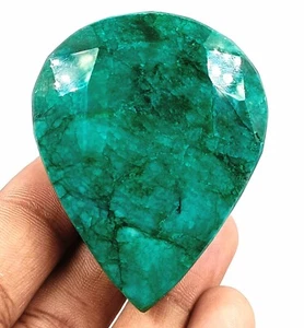 450 Ct Natural Pear Cut Green Emerald Certified Museum Grade Loose Gemstone AKV - Picture 1 of 8