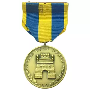 US Army War with Spain 1898 Service Medal Numbered 12276 - Picture 1 of 4