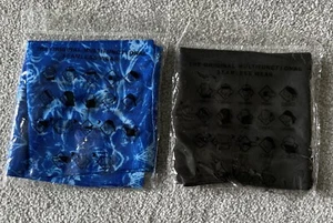 2 X The Original Multifunctional Seamless Wear Bandana Blue & Black NEW - Picture 1 of 5