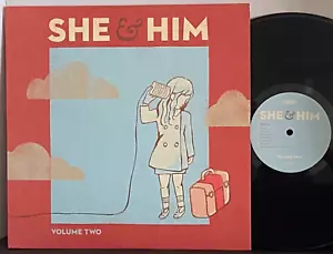 SHE & HIM Volume Two 2010 MERGE Indie Rock LP NM/EX w OG Inner Sleeve 180 GRAM - Picture 1 of 2