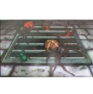 Espeluznante SCARY SPIDER DUNGEON DRENAJE DE ALCANTARILLADO Ventana Adhesivo Halloween Horror Decoración - Imagen 1 de 4