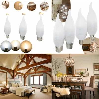 3W SMD2835 Vintage Retro LED Bulb Flame Chandelier Candle Light E12 E26 E27 E14 - Image 1 of 4