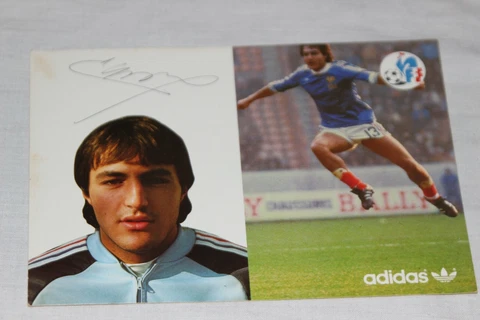 Postcard Adidas Vintage Player Federation French Football Jean Francois Larios Cover