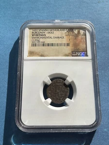 1622 Philip IV Spanish Netherlands Silver Carolus NGC VF Details Rare W. 1.03 g - Picture 1 of 4