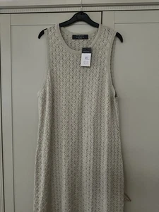 BNWT NUDE/BEIGE THIN MAXI KNITTED PLUS SIZE XL 18-20 SUMMER DRESS - Picture 1 of 8