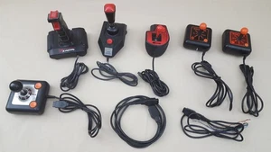 (6) Non-Working Joysticks & Cables for Commodore Amiga 64/128 ATARI 2600 ASIS! - Picture 1 of 15