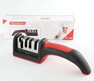 Afilador de cuchillos de cocina 4 en 1, grado profesional con acero de tungsteno/cerámica Foto 1 de 4