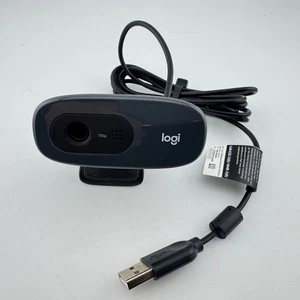 Logitech HD Webcam 720p Logi V-U0018 Built In Microphone USB Camera Black  - Picture 1 of 4