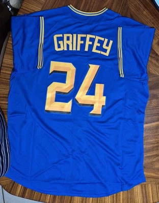 CAMISETA KEN GRIFFEY JR "RETRO" JUEGO AZUL SEATTLE MARINERS TALLA XL, ¡RARA!  ¡LEER!! Foto 1 de 4