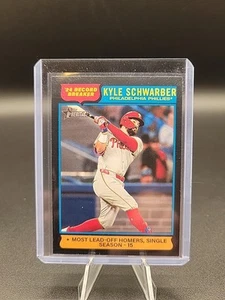 KYLE SCHWARBER 2025 Topps Heritage 24 RECORD BREAKER BLACK BORDER PARALLEL! PHIL - Picture 1 of 5