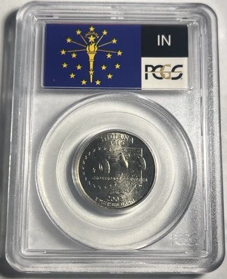 2002-P INDIANA STATEHOOD QUARTER GRADED PCGS MS68 - Image 1 of 2