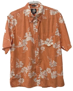 Camisa Reyn Spooner Manga Corta Naranja Floral Calce Clásico Aloha Hawaiana Para Hombre L - Imagen 1 de 19