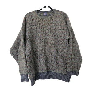 Vtg Pendleton LOBO Virgin Wool Grandpa Sweater Mens XL Geometric Multicolor - Picture 1 of 9