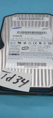 Samsung Spinpoint SP0802N 80GB IDE 7200RPM HDD Working, -REQUIRE FORMATTING - Image 1 of 4
