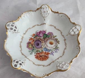 Rosenthal Moliere - Schale - Durchbruchporzellan - Blumendekor Ø ca. 26 cm - Bild 1 von 8