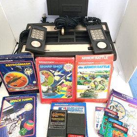 Mattel Intellivision Console 2609 A Bundle, Intellivoice Module, 8 Games, Read