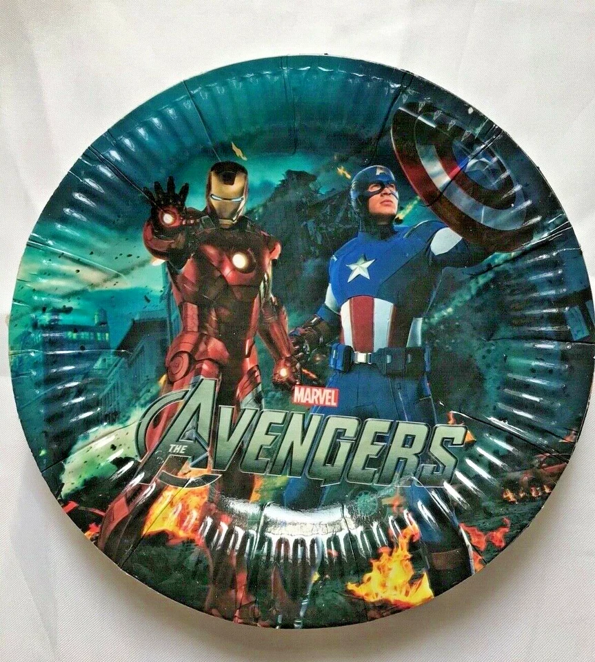 10 platos de fiesta de cumpleaños para niños niños niños vajilla decoraciones Vengadores Foto 1 de 1