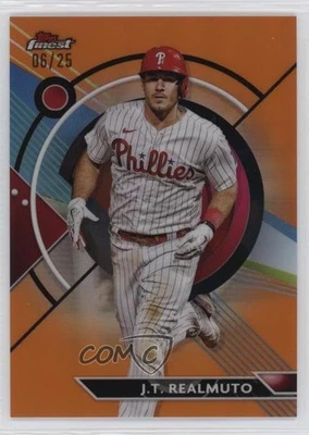 2023 Topps Finest Orange Refractor /25 JT Realmuto #71 - Image 1 of 2