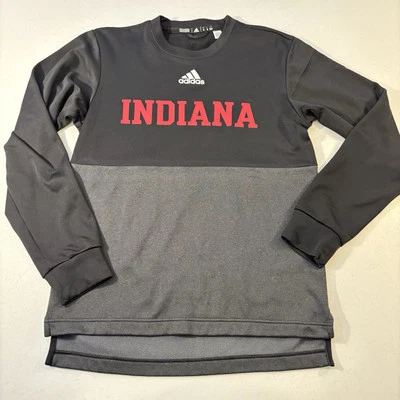 ¡Defecto! Indiana Hoosiers Adidas Aeroready Cuello Redondo Sudadera Polar 33 Logo Talla S Foto 1 de 4