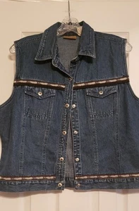 Wrangler Blue Denim Jean Vest - Size XL - Picture 1 of 4