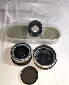 Raynox DVR-1000 0.65x Wide Angle Lens & Telephoto 1.5X  For Camcorder + V-37 - Picture 1 of 11