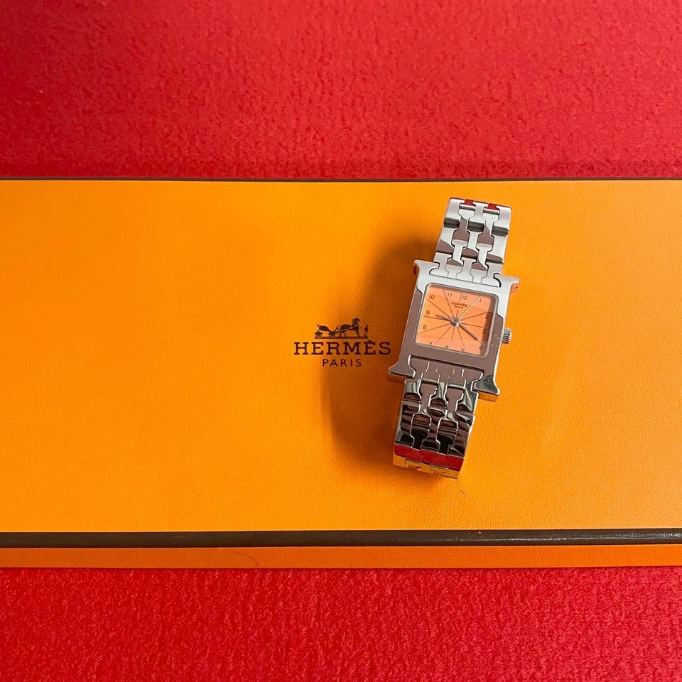 爱马仕H手表石英手表不锈钢银色45062 — 第 1/4 张图片